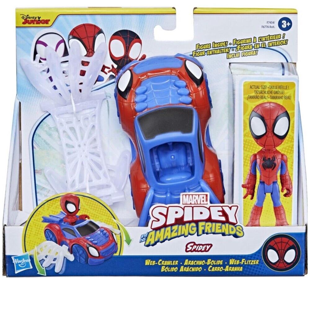 Marvel Spidey and His Amazing Friends Web Crawler Set, Spidey Action Figure,